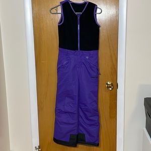 Arctix Girls 5K Small Purple Snow Suit Fleece Vest Top Snow Pants